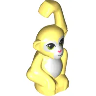 Animal, Monkey / Ape / Orangutan with White Face and Stomach, Green Eyes Print