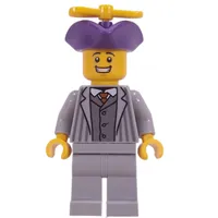 Light Bluish Grey Suit, Dark Purple Tricorn