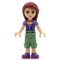 Joy - Magenta Vest, Sand Green Trousers