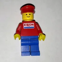 Man, Red Torso with Exxon Logo, Blue Legs, Red Hat