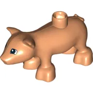 Duplo Animal Pig, Squared Eyes Print