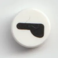 Tile Round 1 x 1 with Straight Line and Quarter Circle (Winking Eye) print