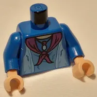 Torso Vest, Purple Scarf, Necklace with Pendant Print, Blue Arms, Light Nougat Hands