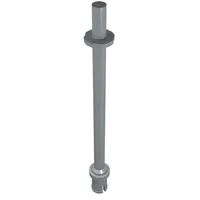 Bar 8L - Two Stop Rings / One Pin, Technic Figure Ski Pole [Flat End]