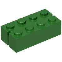 Brick 2 x 4 without Bottom Tubes, Slotted (with 2 slots)