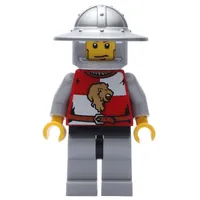 Lion Knight, Wide Brim Helmet, Cheek Lines / Scared