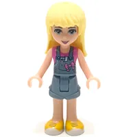 Stephanie - Magenta Top, Sand Green Apron