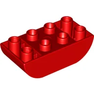 Duplo Brick 2 x 4 Curved Bottom