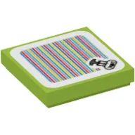 Tile 2 x 2 with Iggy Head and Barcode Print (Sticker)