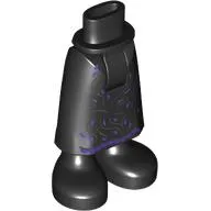 Minidoll Hips and Skirt with Ankles with Silver/Dark Purple Decorations print
