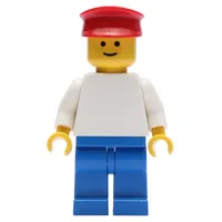 Man, White Torso, Blue Legs, Red Hat