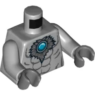 Torso Bare Chest with Muscles and Chi Orb Print, Light Bluish Gray Arms, Dark Bluish Gray Hands