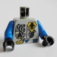 Torso UFO Yellow Insignia & 3 Blue Bars Print, Blue Arms, Black Hands