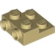 Plate Special 2 x 2 x 2/3 with Two Studs On Side and Two Raised - Updated Version