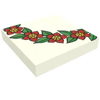 Tile 2 x 2 with Scala Flower Wreath Quarter Print