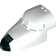 Aircraft Fuselage Curved Forward 6 x 10 Top with 5 Window Panes with Black Space Shuttle Nose Print