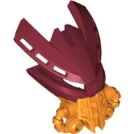 Large Figure Mask Arthron with Marbled Orange Pattern