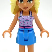 Dia - Bright Pink Top, Dark Azure Shorts