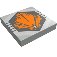 Tile 2 x 2 with Orange UFO Print