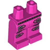 Hips and Dark Pink Legs with Silver Belt and Triple Leg Buckles Print