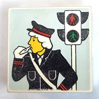 Duplo Tile 2 x 2 x 1 with Mosaic, Community 9 print - 9221-1