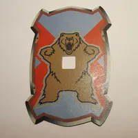 Large Figure Shield with Knights Kingdom Santis Print