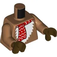 Torso Fur, White Chest, Red Scarf, Tail print, Medium Nougat Arms, Dark Brown Hands
