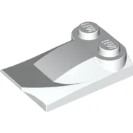 Wedge Curved 2 x 3 x 2/3 Two Studs, Wing End