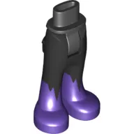 Minidoll Hips and Trousers with Back Pockets and Dark Purple Boots with Jagged Pants Print (Eclipso)