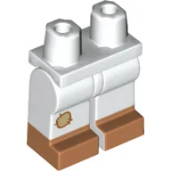 Hips and White Legs with Nougat Feet and Ankles and Tan Patch on Right Leg print