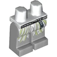 Hips and Light Bluish Gray Legs with Tattered White Robe and Light Bluish Gray Belt Print