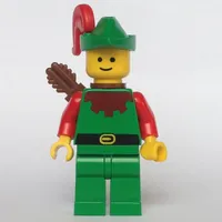 Forestman Archer (Forestmen) - Red, Green Hat, Red Plume
