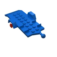 Vehicle Base, Trailer 4 x 8 Bed with Red Wheels