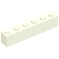 Brick 1 x 6 without Bottom Tubes with Cross Side Supports with 'BAHNHOF' Thin Black Print