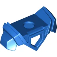 Minifig Neckwear Armor with Pentagonal Hole in Front, 2 Studs on Back, and Angular Shoulders with Trans-Dark Blue Ridges Pattern
