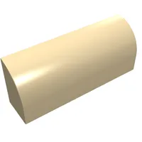 Brick Curved 1 x 4 x 1 1/3 No Studs, Lowered Inside Support