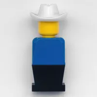 LEGOLAND Blue Torso, Black Legs, With Cowboy Head