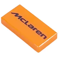 Tile 1 x 2 with Black 'McLaren' print