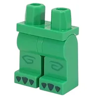 Hips and Bright Green Legs with Dark Green Claws print