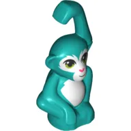 Animal, Monkey / Ape / Orangutan with White Face and Stomach, Green Eyes Print