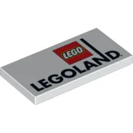Tile 2 x 4 with LEGO Logo and 'LEGOLAND' Print