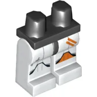 Hips and White Legs with Orange and Black Armour Print (Clone Trooper)