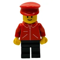 Man - Red Jacket, Black Legs. Red Hat