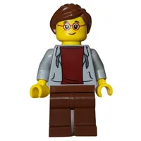 Light Bluish Grey Torso, Reddish Brown Legs, Reddish Brown Hair