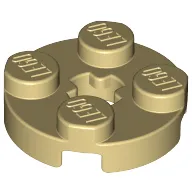 Plate Round 2 x 2 with Axle Hole Type 1 (+ Opening)