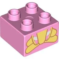 Duplo Brick 2 x 2 with Plush Bunny, Bottom Half print