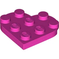 Plate Angled 3 x 3 with Heart Shape