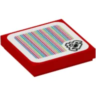 Tile 2 x 2 with Grabbing Ghost and Barcode Print (Sticker)