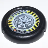 Large Figure Throwing Disk, Jet / Judge, 2 Pips, Radiating Arrows Logo Print