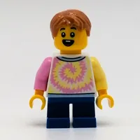 Boy, Tie-dye Shirt, Short Blue Legs